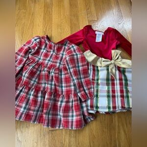 Set of Two 2T Christmas Dresses